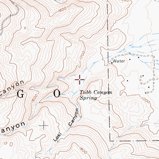 Topographic Map of Tubb Canyon, CA