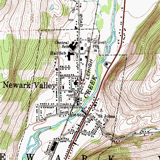 Topographic Map of First Baptist Church, NY