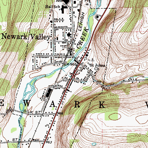 Topographic Map of First Congregational Church of Christ, NY