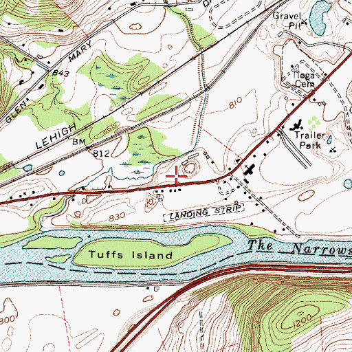 Topographic Map of Van Housen Mobile Home Park, NY