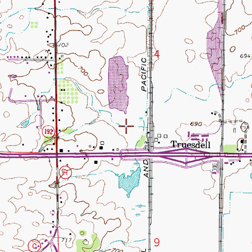 Topographic Map of Prairie Lake Estates, WI