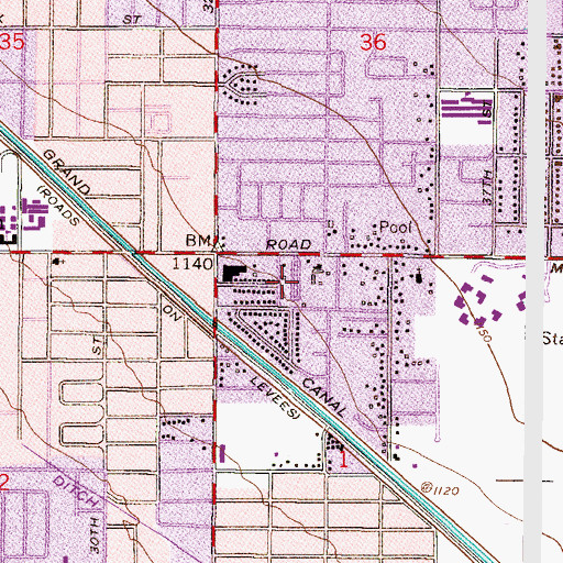 Topographic Map of Sun Valley Trailer Park, AZ