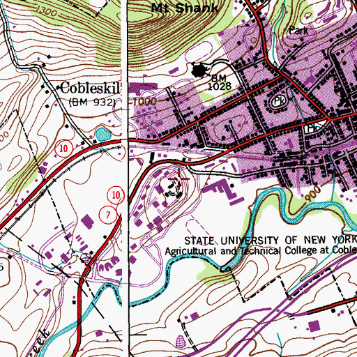 Topographic Map of Ryder Hall, NY