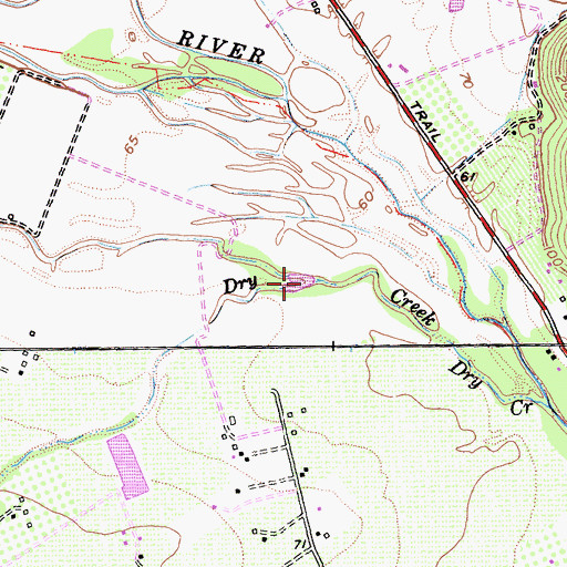 Topographic Map of Hopper Creek, CA