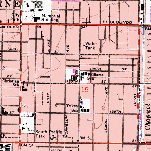 Topographic Map of Williams Elementary School, CA