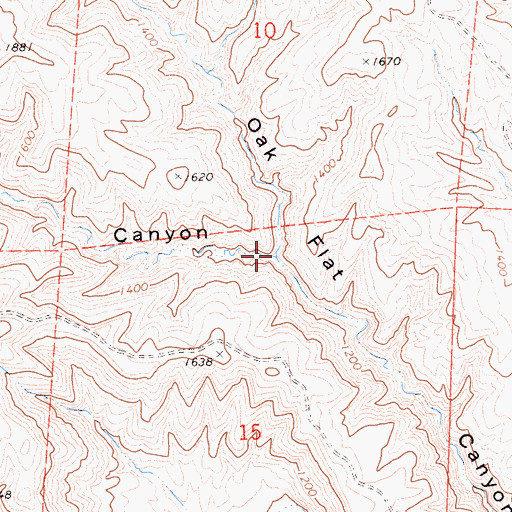 Topographic Map of Willow Springs Canyon, CA