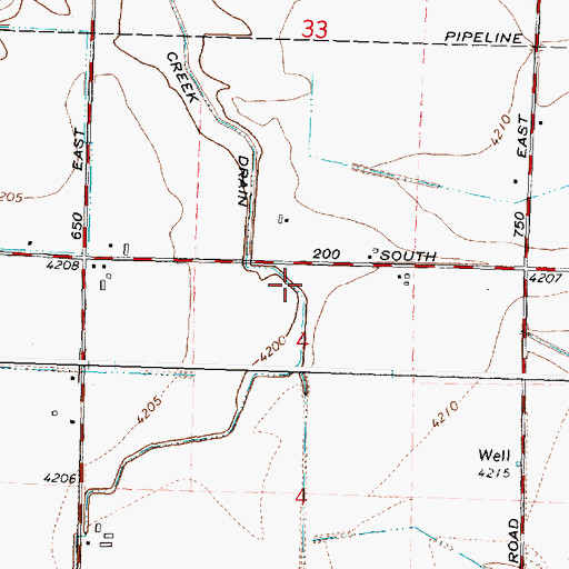 Topographic Map of Danny Turner Pipeline, ID