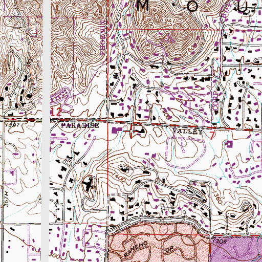 Topographic Map of Desert View Learning Center, AZ