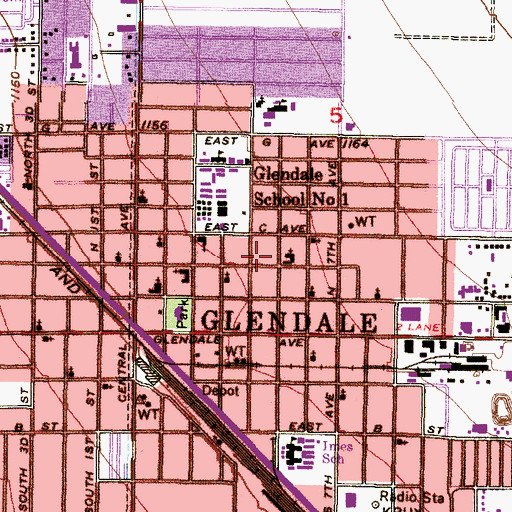 Topographic Map of Grace Lutheran School, AZ