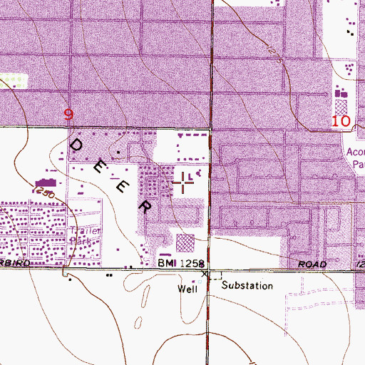 Topographic Map of Northwest Christian Academy, AZ