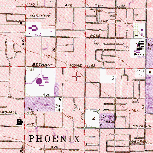 Topographic Map of New World Educational Center, AZ