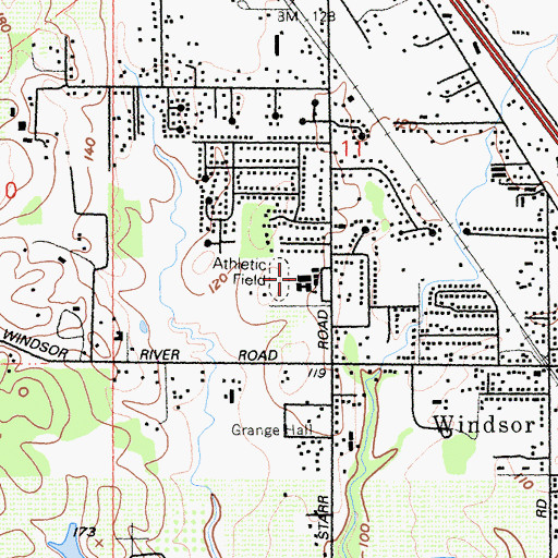 Topographic Map of Cali Calmecac Charter School, CA