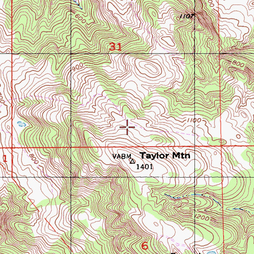 Topographic Map of Taylor Mountain Elementary School, CA