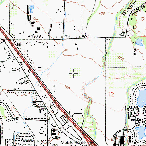Topographic Map of Brooks Elementary School, CA
