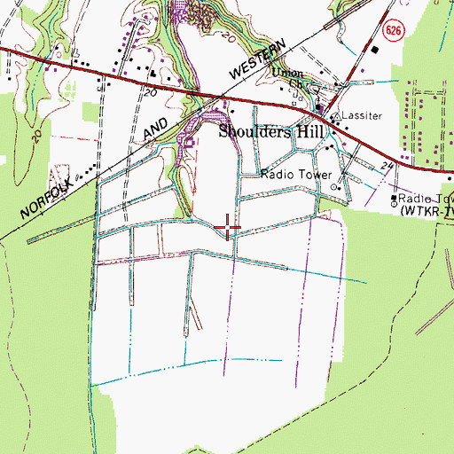 Topographic Map of Northgate Commerce and Industrial Park, VA