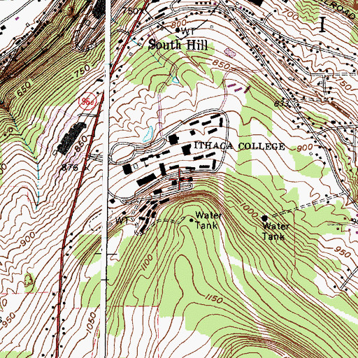 Topographic Map of West Tower, NY