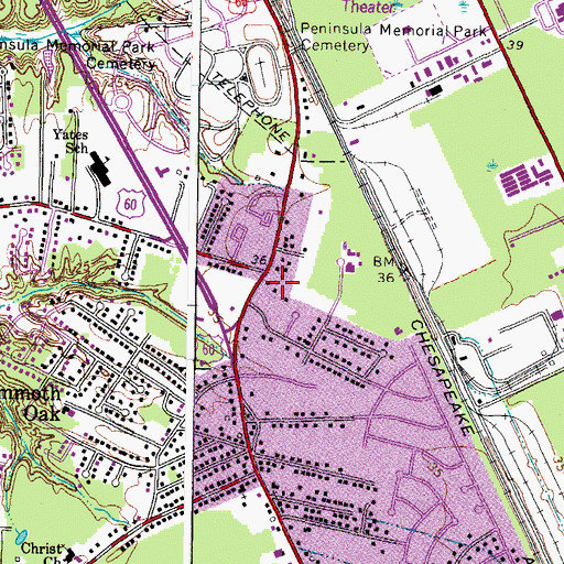 Topographic Map of Adath Jeshurun Synagogue, VA