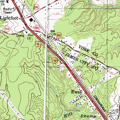 Topographic Map of Bethel Restoration Center, VA