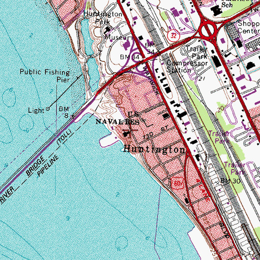 Topographic Map of Riverside Baptist Church, VA
