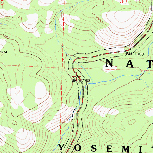 Topographic Map of Smoky Jack Campground (historical), CA