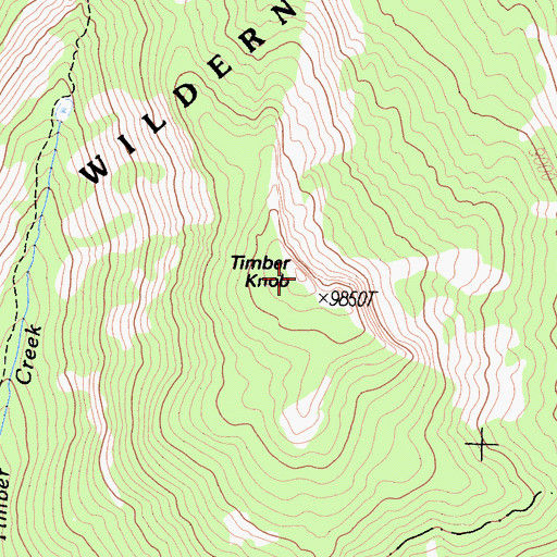 Topographic Map of Timber Knob, CA