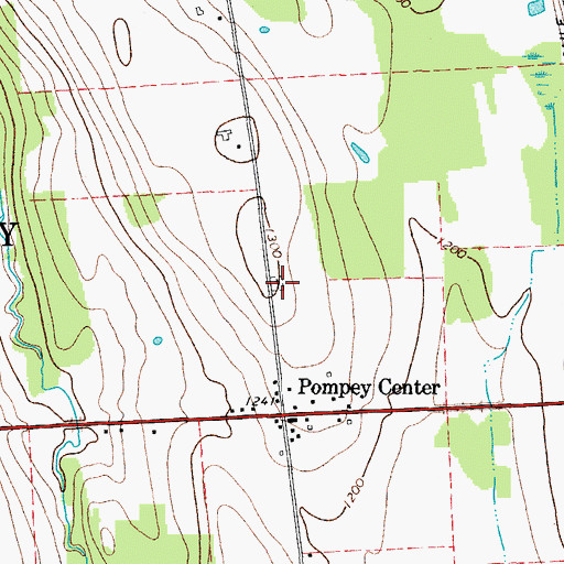 Topographic Map of Pompey Center Cemetery, NY