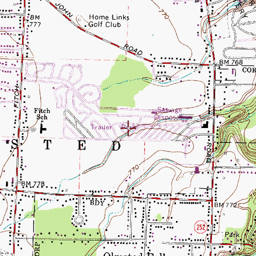 Topographic Map of Columbia Park, OH