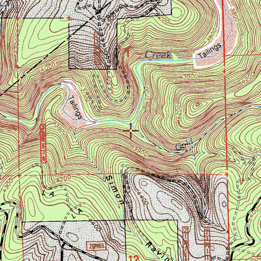 Topographic Map of Gold Run, CA