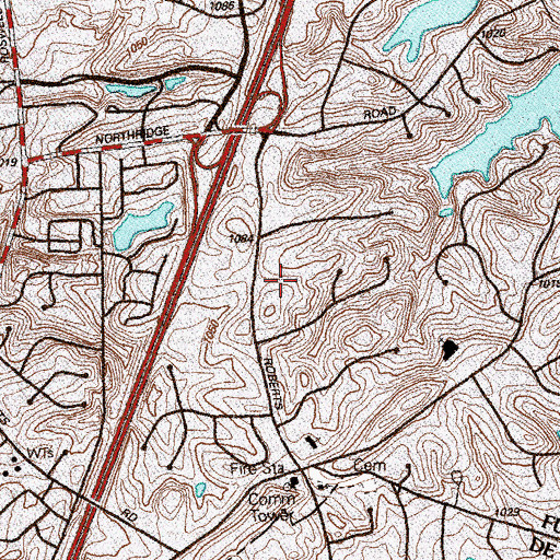 Topographic Map of Alfred and Adele Davis Academy Elementary School, GA