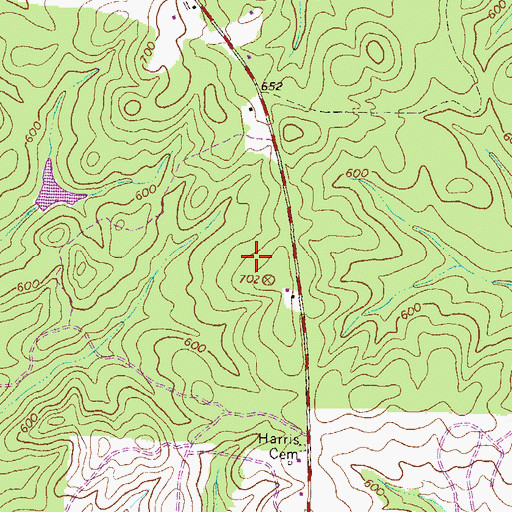 Topographic Map of Rocky Plains Elementary School, GA