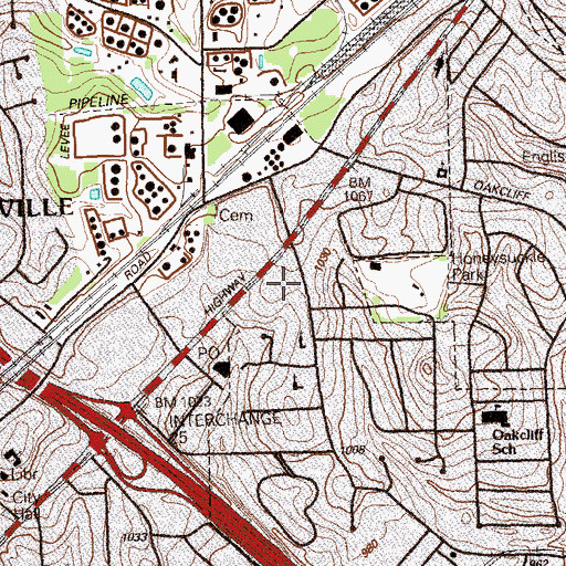 Topographic Map of DeKalb Technical College Community Education Center, GA