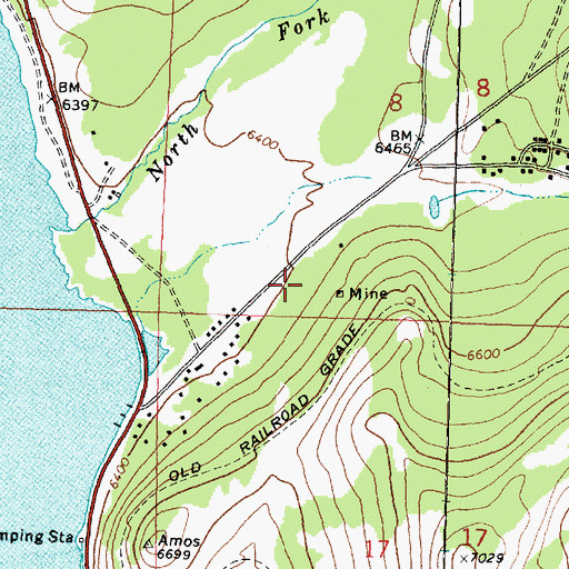 Topographic Map of Georgetown Lake Volunteer Fire Company Station 1, MT