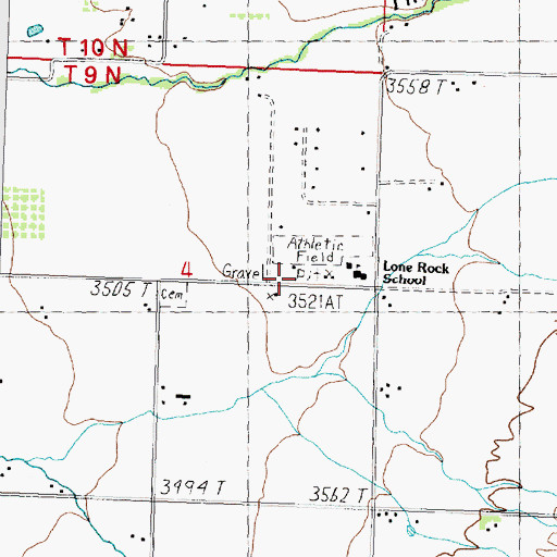 Topographic Map of Three Mile Fire District Station 1, MT