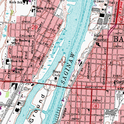 Topographic Map of Bigelow Park, MI