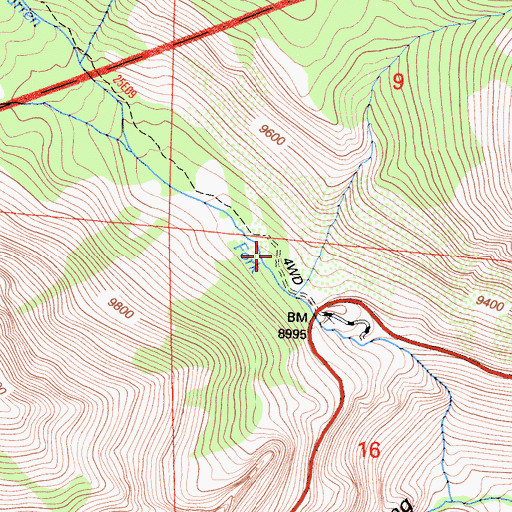 Topographic Map of Warren Fork Campground, CA