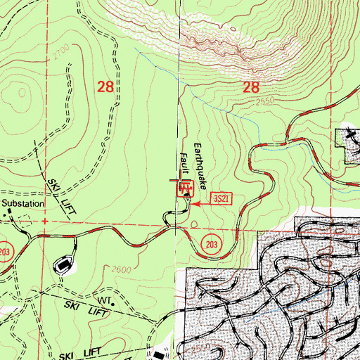 Topographic Map of Earthquake Flat Interpretive Site, CA