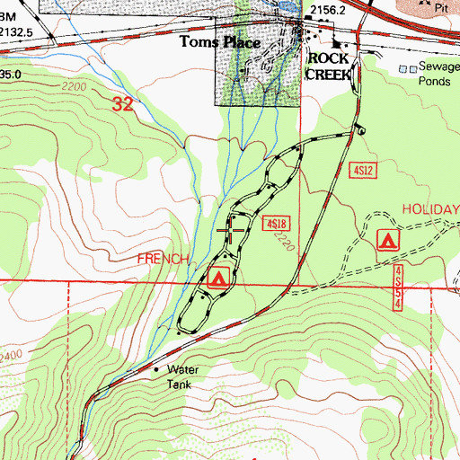 Topographic Map of French Camp Campground, CA