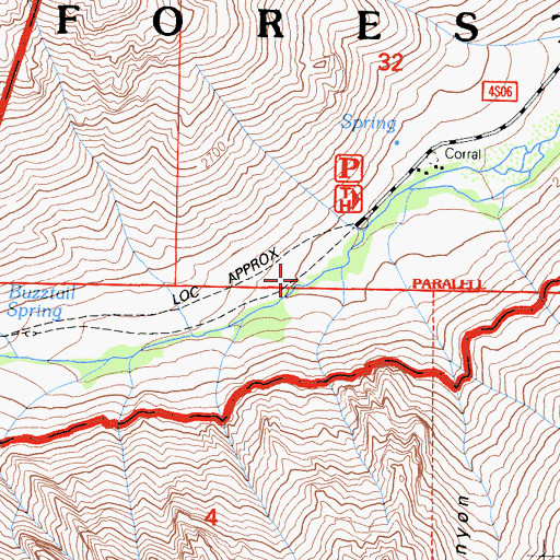 Topographic Map of McGee Campground, CA