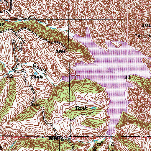 Topographic Map of Arkansas Gulch, AZ