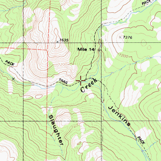 Topographic Map of Jenkins Canyon, CA