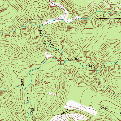 Topographic Map of Dry Prong Creek, AZ