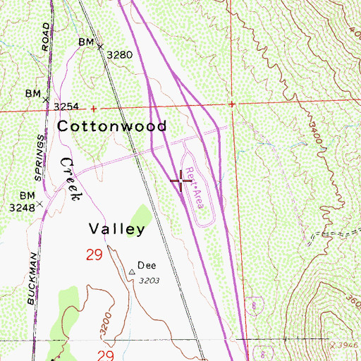Topographic Map of Buckman Springs Information Site, CA