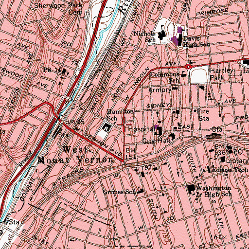Topographic Map of Cohn Park, NY