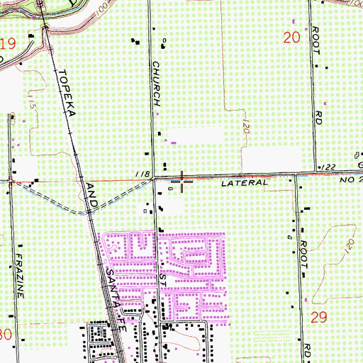 Topographic Map of Lateral Number Two, CA