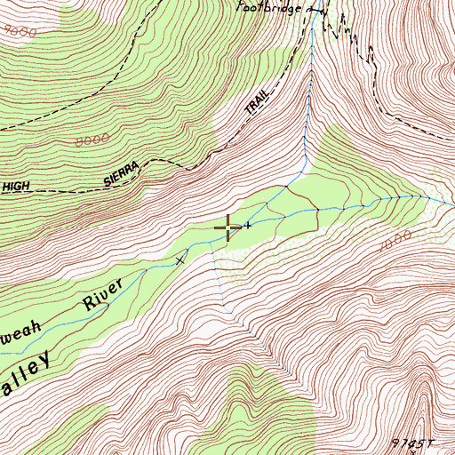 Topographic Map of Lone Pine Creek, CA