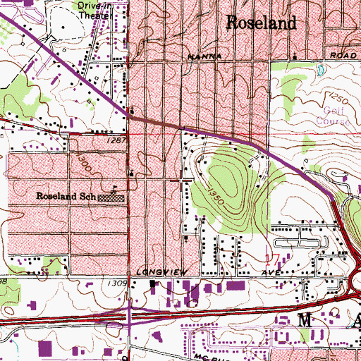 Topographic Map of Madison Township Fire Department Station 2, OH