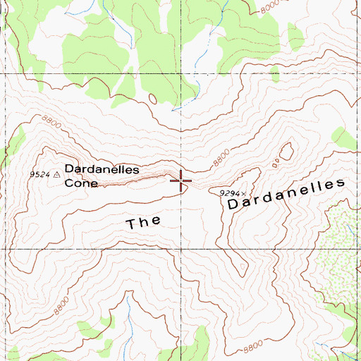 Topographic Map of The Dardanelles, CA