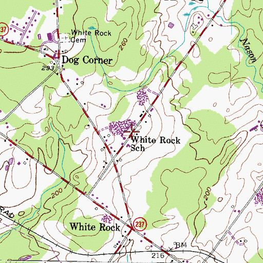 Topographic Map of Gorham Fire Department White Rock Station, ME