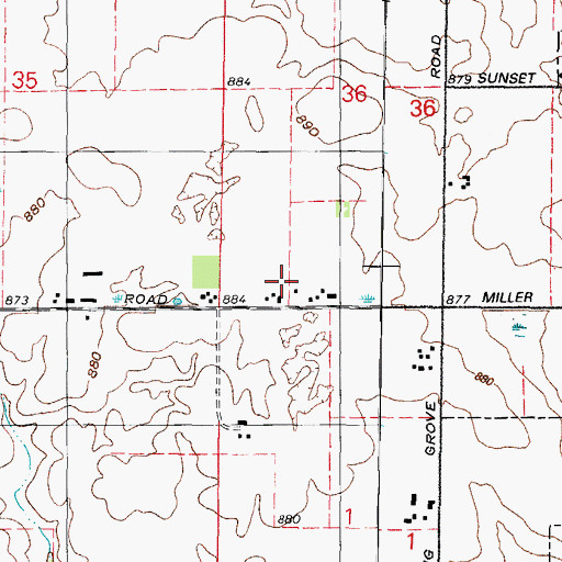 Topographic Map of Busch Farm, IL