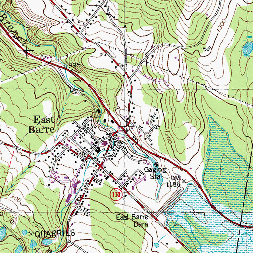 Topographic Map of Charles Fantoni Roundabout, VT